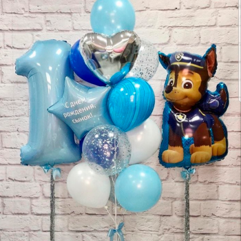Σύνθεση Μπαλονιών Paw Patrol για γενέθλια 